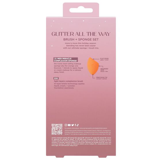 KIT DE PINCEL COM GLITTER E ESPONJA REAL TECHNIQUES GLITTER ALL THE WAY